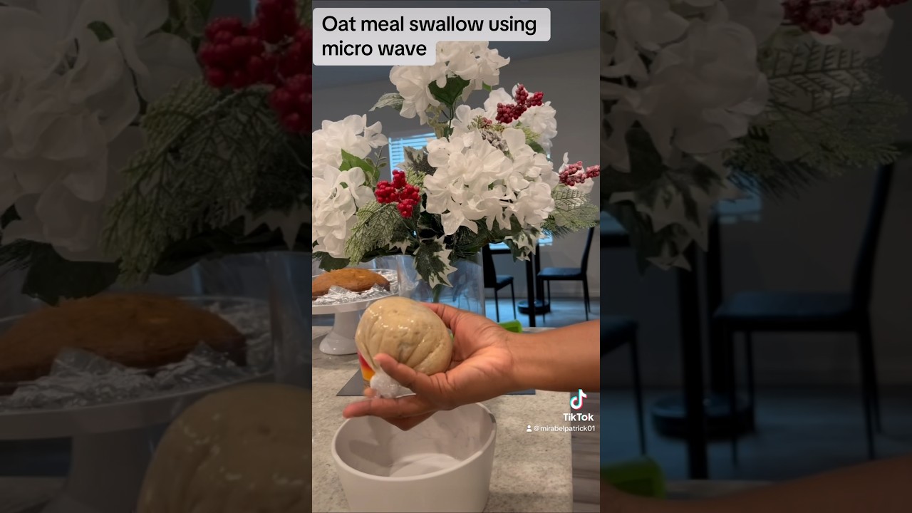 How to make oatmeal swallow with microwave 