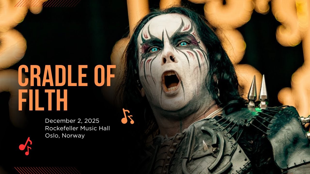 Cradle of Filth. Полный концерт в Rockefeller, Осло, Норвегия. 2 декабря 2025