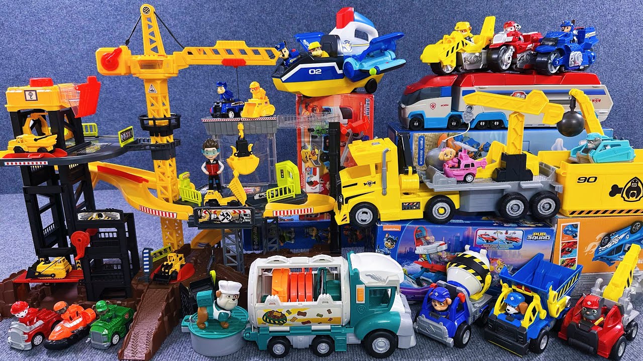 15 minutes of satisfying unboxing, cool Paw Patrol Rubble Bulldozer series ASMR | Review Toys