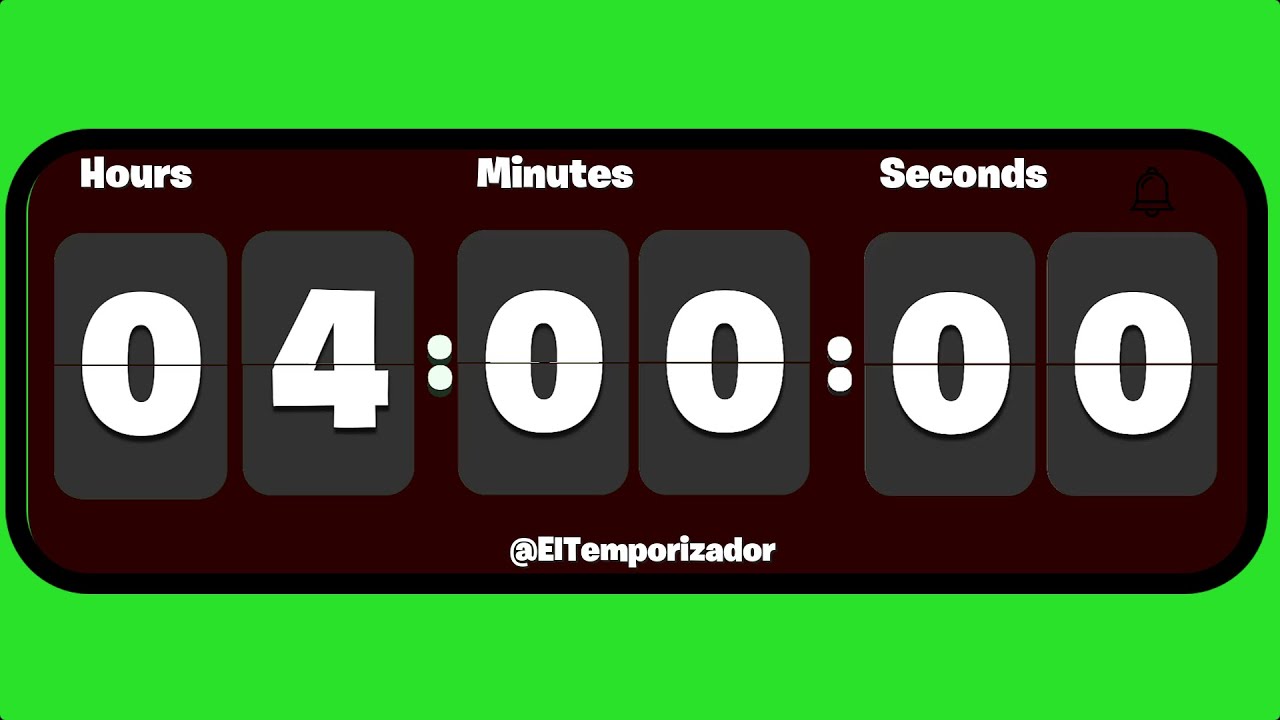 ⏳ Reed Clock — 4-часовой таймер ⏱️ | Зелёный экран | Таймер