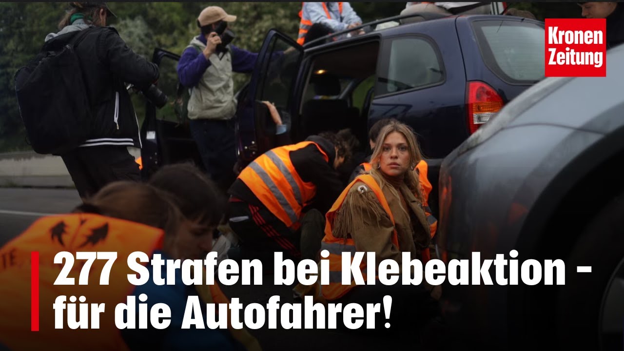 277 Strafen bei Klebeaktion – für die Autofahrer! | krone.tv NEWS