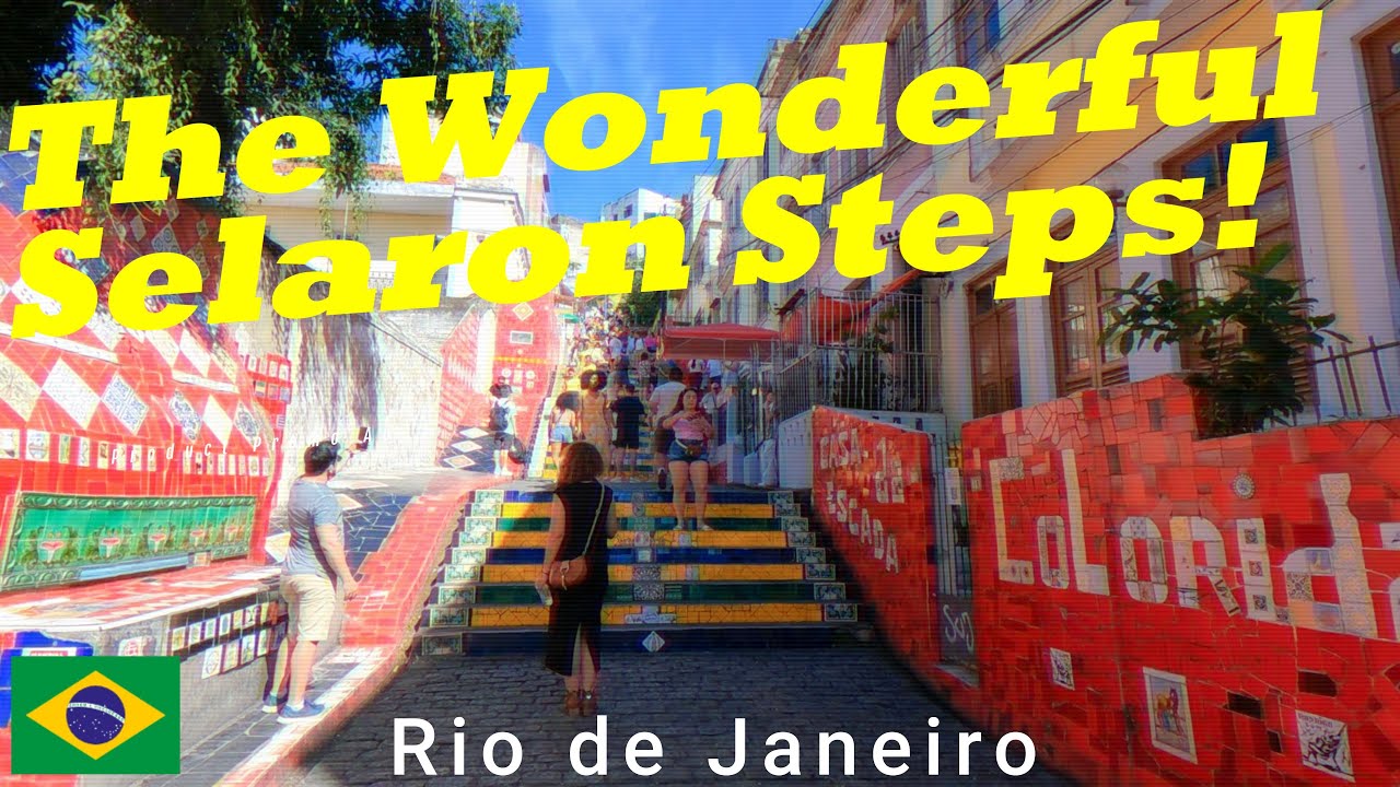 Escadaria Selar&oacute;n Steps 🎉☀️💫The MOST Visited Place, Rio de Janeiro Walking Tour 4K, BR