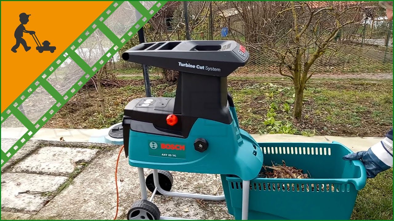 Biotrituratore elettrico BOSCH AXT 25 TC: come fare il cippato grazie al sistema a rullo turbine-cut