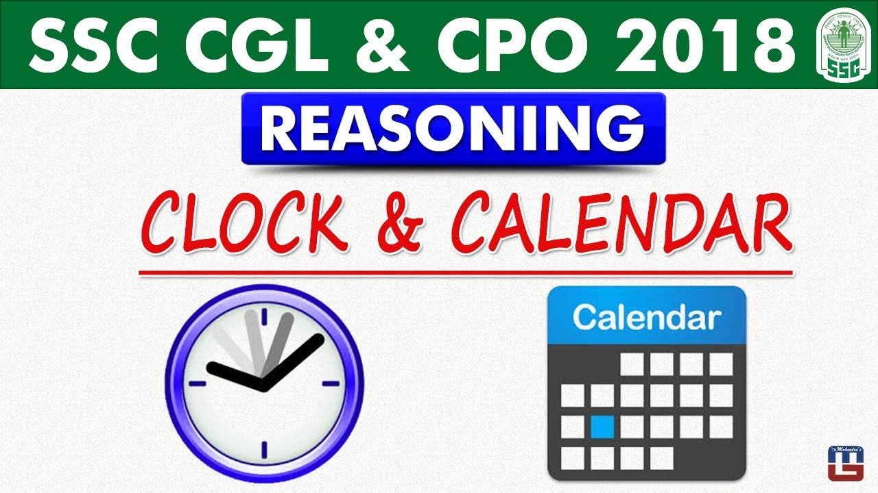 Clock & Calendar | SSC CGL 2018 | CPO 2018  | Reasoning | 10 am
