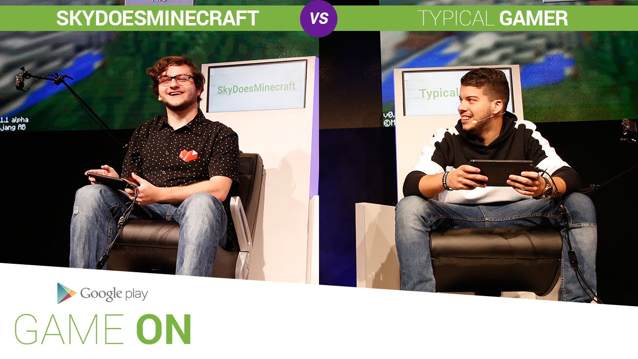 Google Play: Game On // SkyDoesMinecraft vs. Typical Gamer [Minecraft: Pocket Edition]