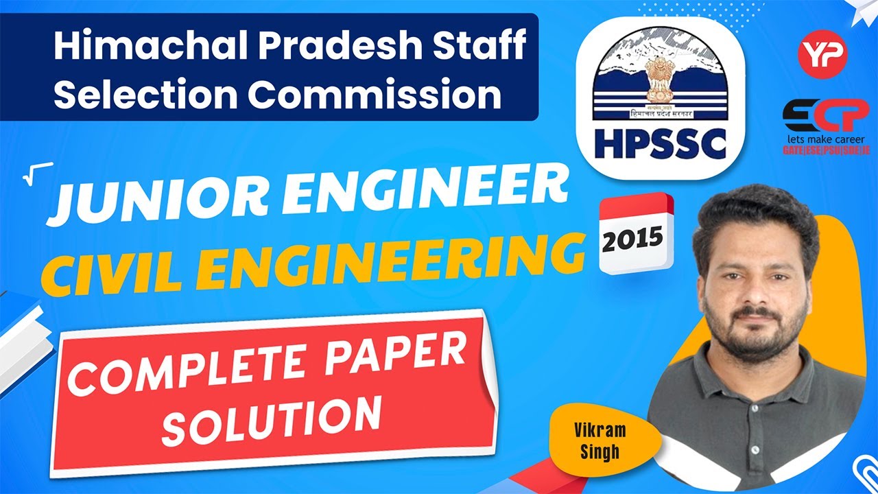 HPSSC Civil JE 2015 Complete Paper Solution | HPPSC AE/JE Civil Preparation | PYQ Solutions