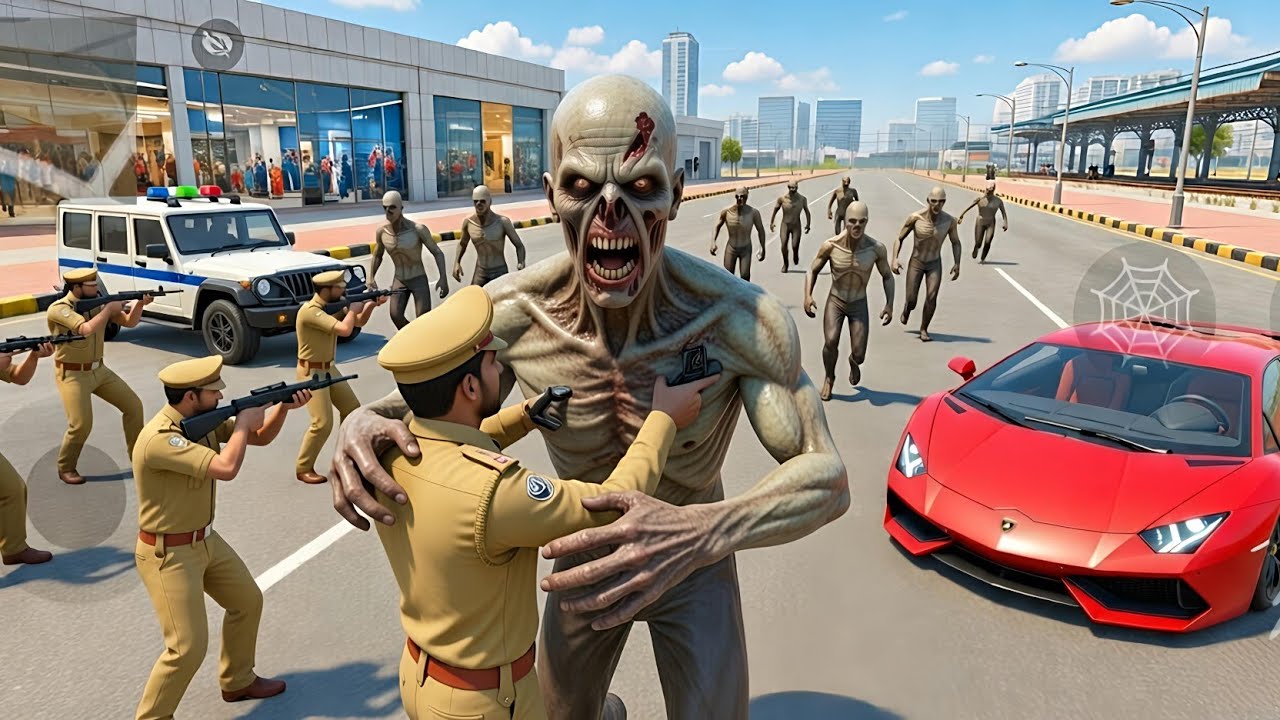 Zombie vs Police Fight Gameplay | Indian Theft Aura Simulator