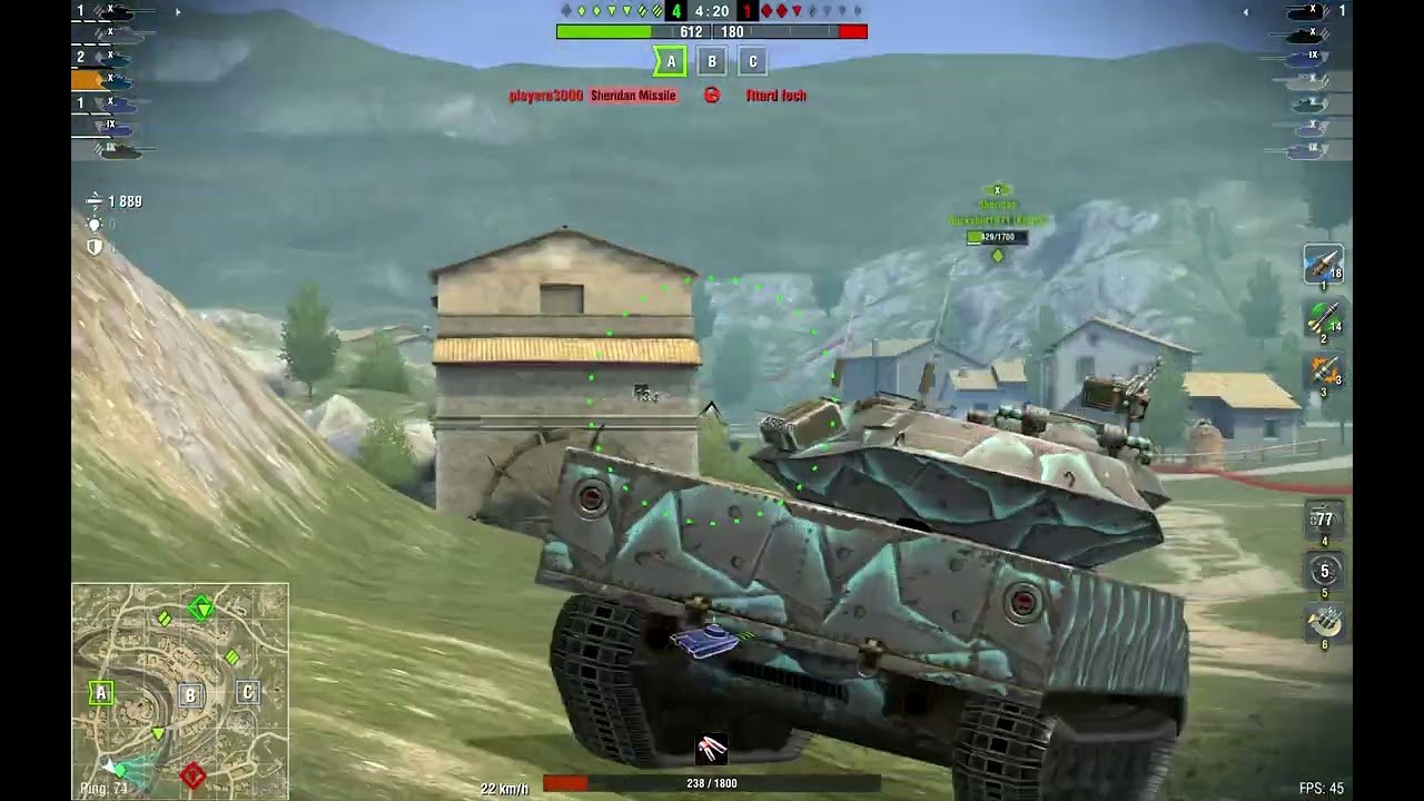 World of Tanks Blitz Realistic Sheridan Missile