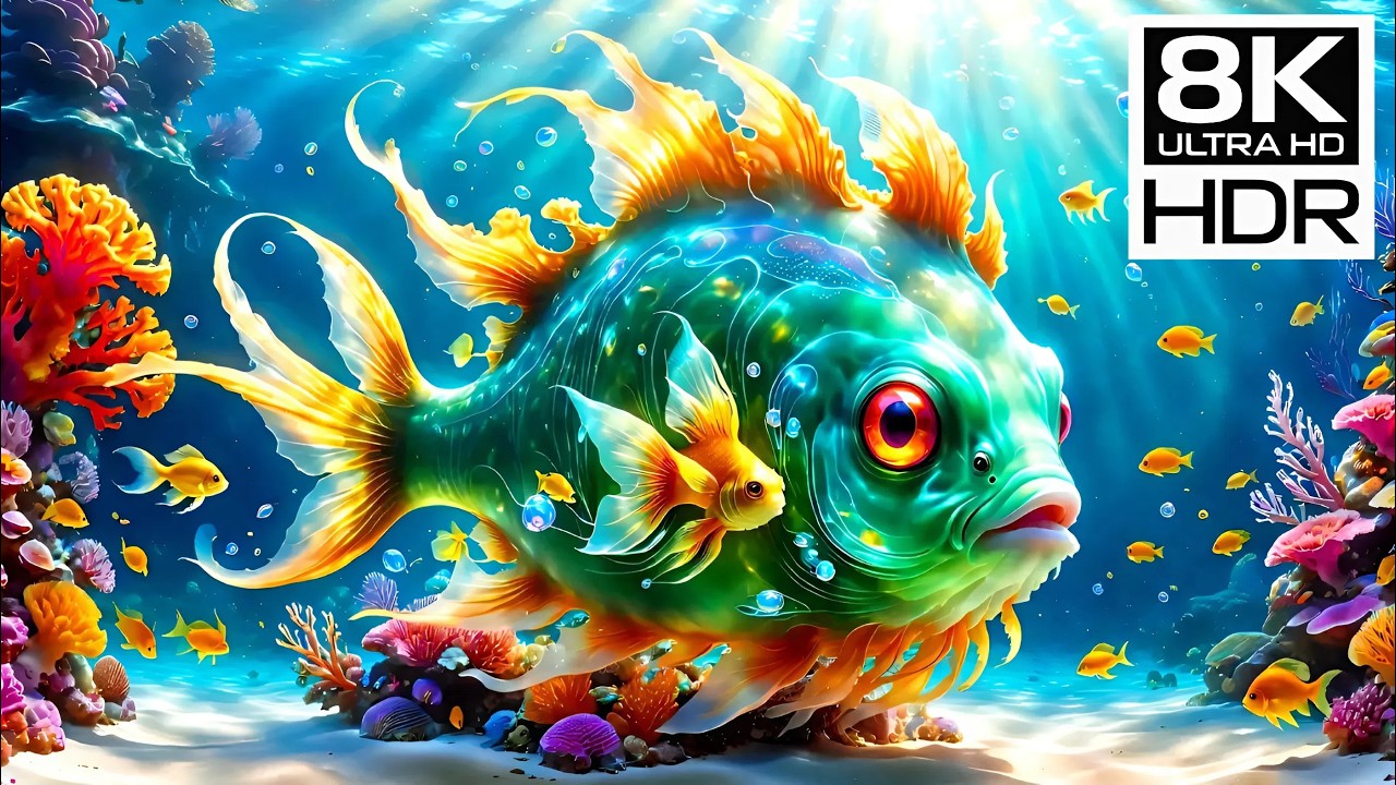 Dream Aquarium 8K 🐠 Marine Life, Sea Animals & Coral Reefs – Relaxing Ocean Ambience