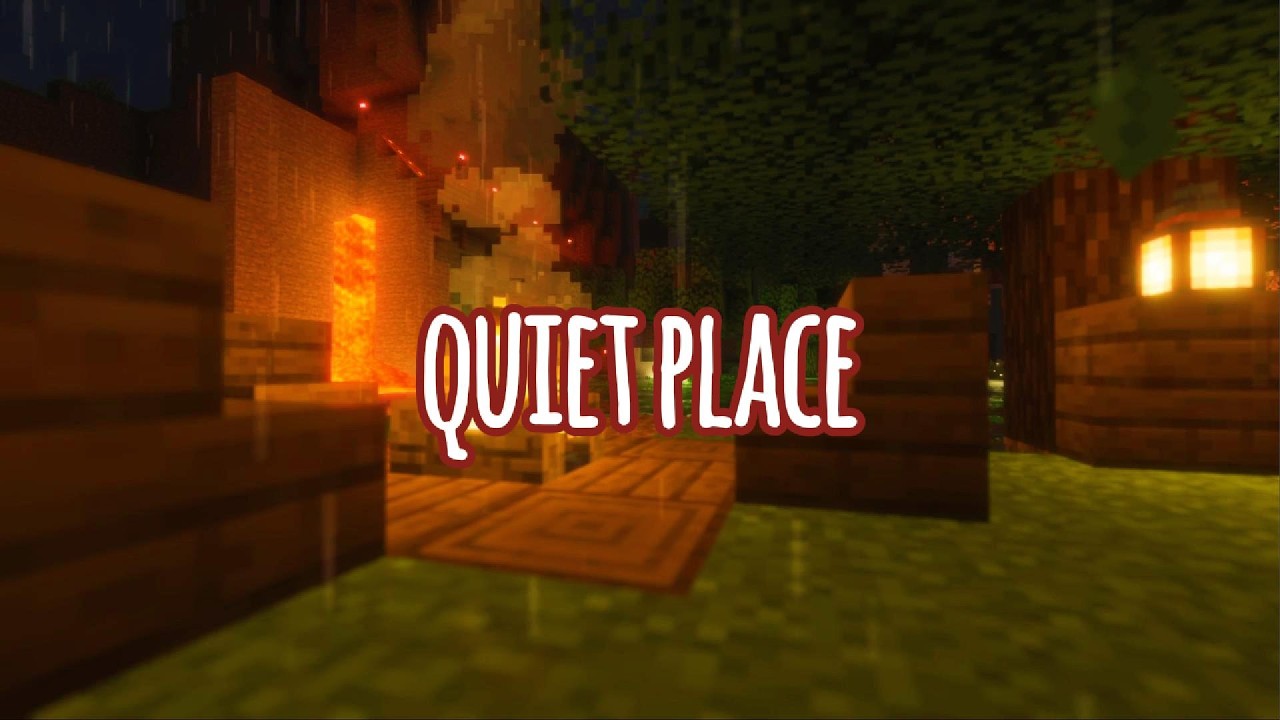 problems won't find you here... (minecraft music w/ rain, fire)