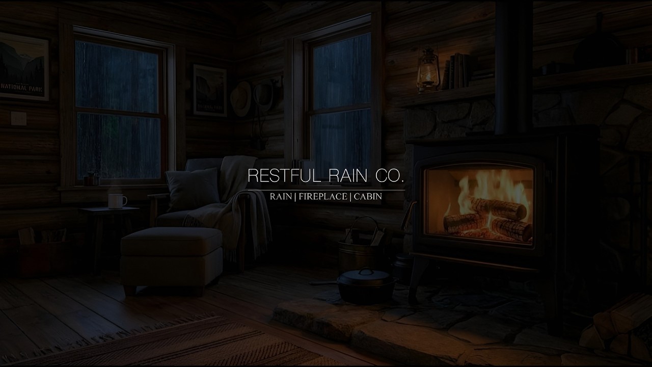 Ultimate Cozy Cabin Night 🔥 Rain Sounds & Fireplace for Relaxation