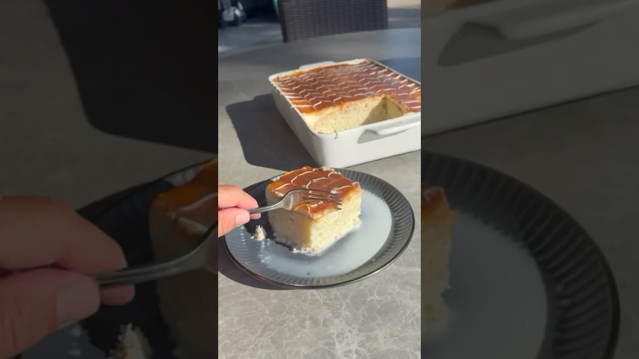 Easy Tres Leche cake #fyp #fypシ #recipe #easyrecipe #cake #food #treslechescake #cakes #yummy