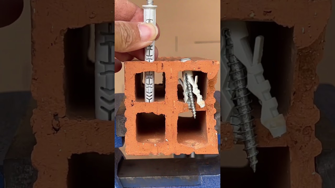 Helpful advice - use the right anchors for hollow brick walls. #woodworking #diy #woodscrafttips