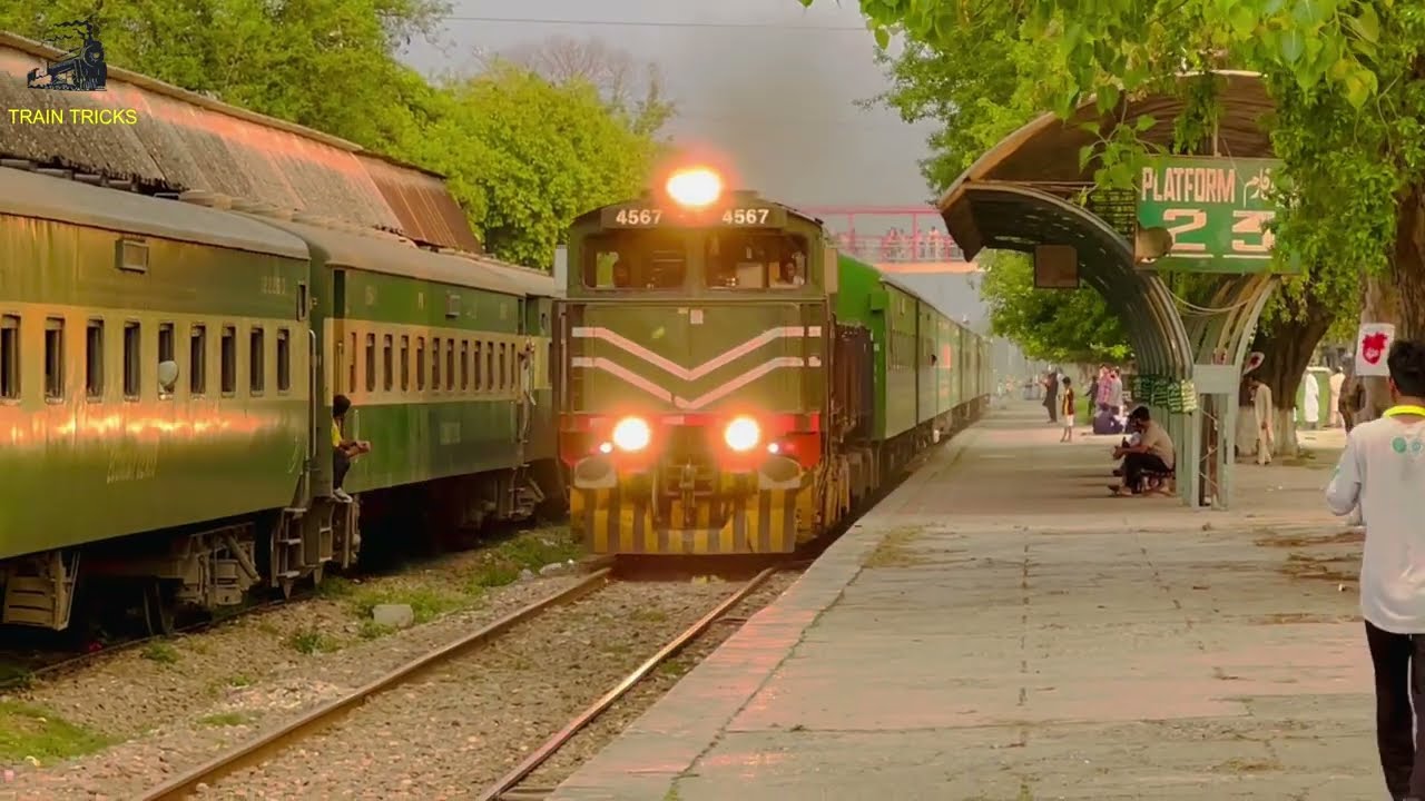 Fast action of the premium train green line express from two different stations Gujrat and Okara