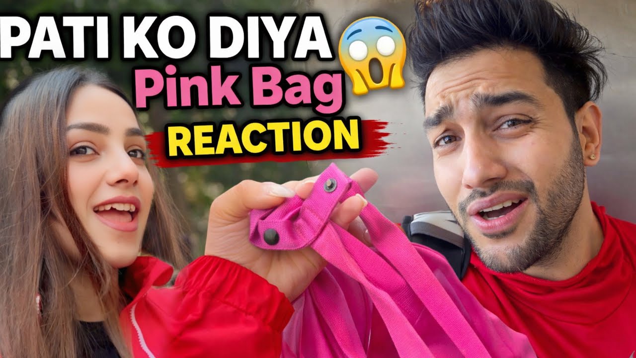 Pati Ko Diya Pink Bag 😱| UNEXPECTED REACTION 🤣| @tusharshrutivlogs 
