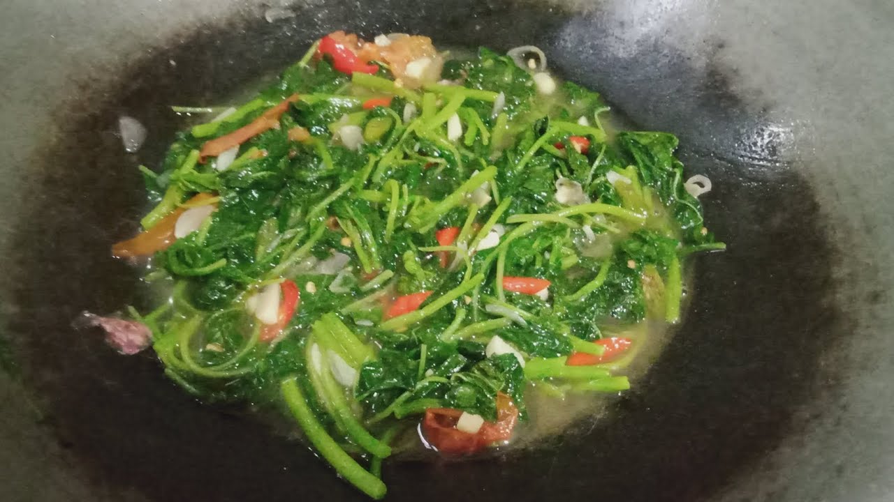 MASAKAN HARI INI TUMIS BAYAM GORENG TEMPE DAN TELUR DADAR 