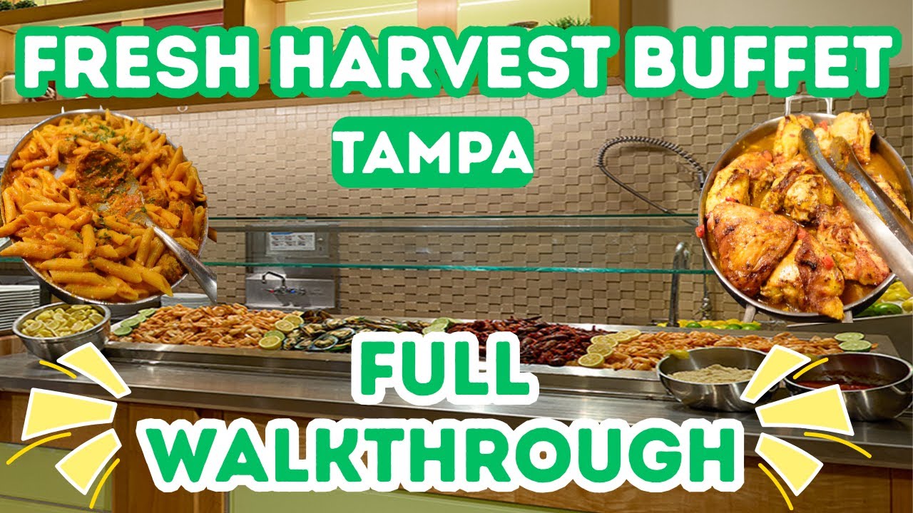 The NEW Fresh Harvest Buffet FULL Walkthrough | Hard Rock Tampa | ALL Food Options Served & Narrated