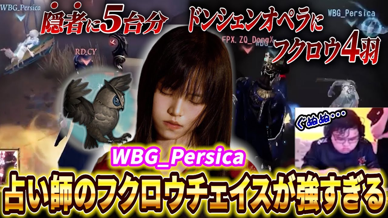 【第五人格】【大会】フクロウ多すぎ！Persica選手の占い師が強すぎる【2024年IVS】【2024夏季IVL】【IdentityV】