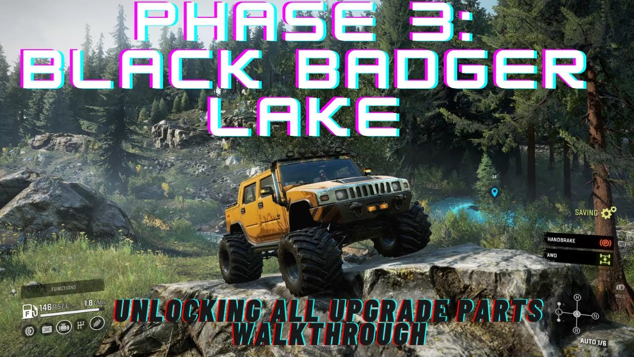 SnowRunner | PHASE 3 - WALKTHROUGH GAMEPLAY: UNLOCKING ALL UPGRADE PARTS IN BLACK BADGER LAKE!