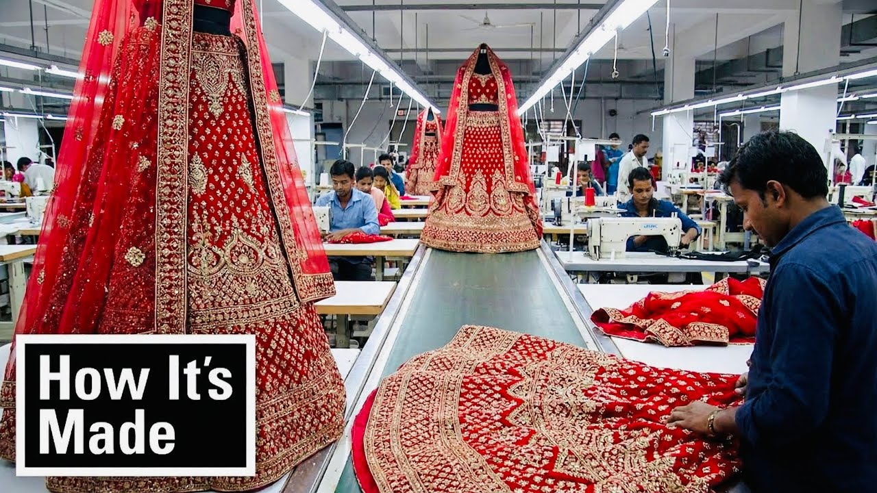 How Bridal Lehenga Is Made | Wedding Dress Manufacturing Process | how it&rsquo;s made 