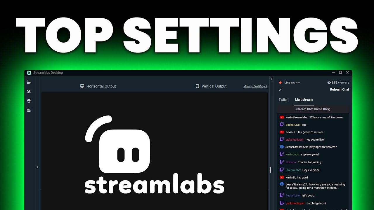 Streamlabs die besten Stream & Aufnahme Settings 2026