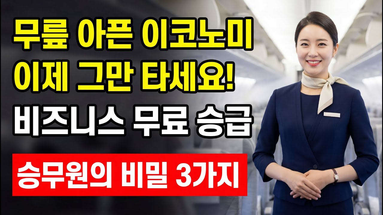 무릎 아픈데 이코노미 타시게요? 승무원도 몰래 쓰는 비즈니스석 '공짜' 업그레이드 비법 3가지