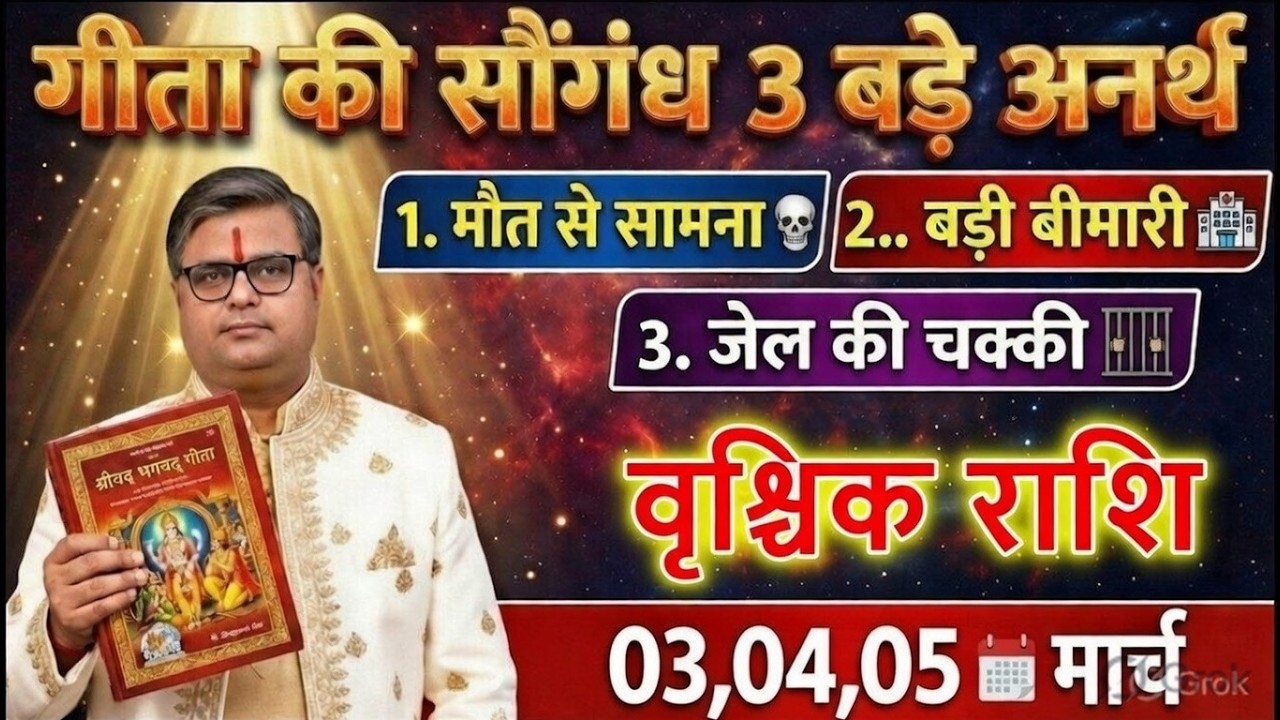 वृश्चिक राशि  28 फरवरी 1 मार्च गीता की सौगंध मार्च में 3 बड़े अनर्थ होंगे सावधान#vrischikrashi