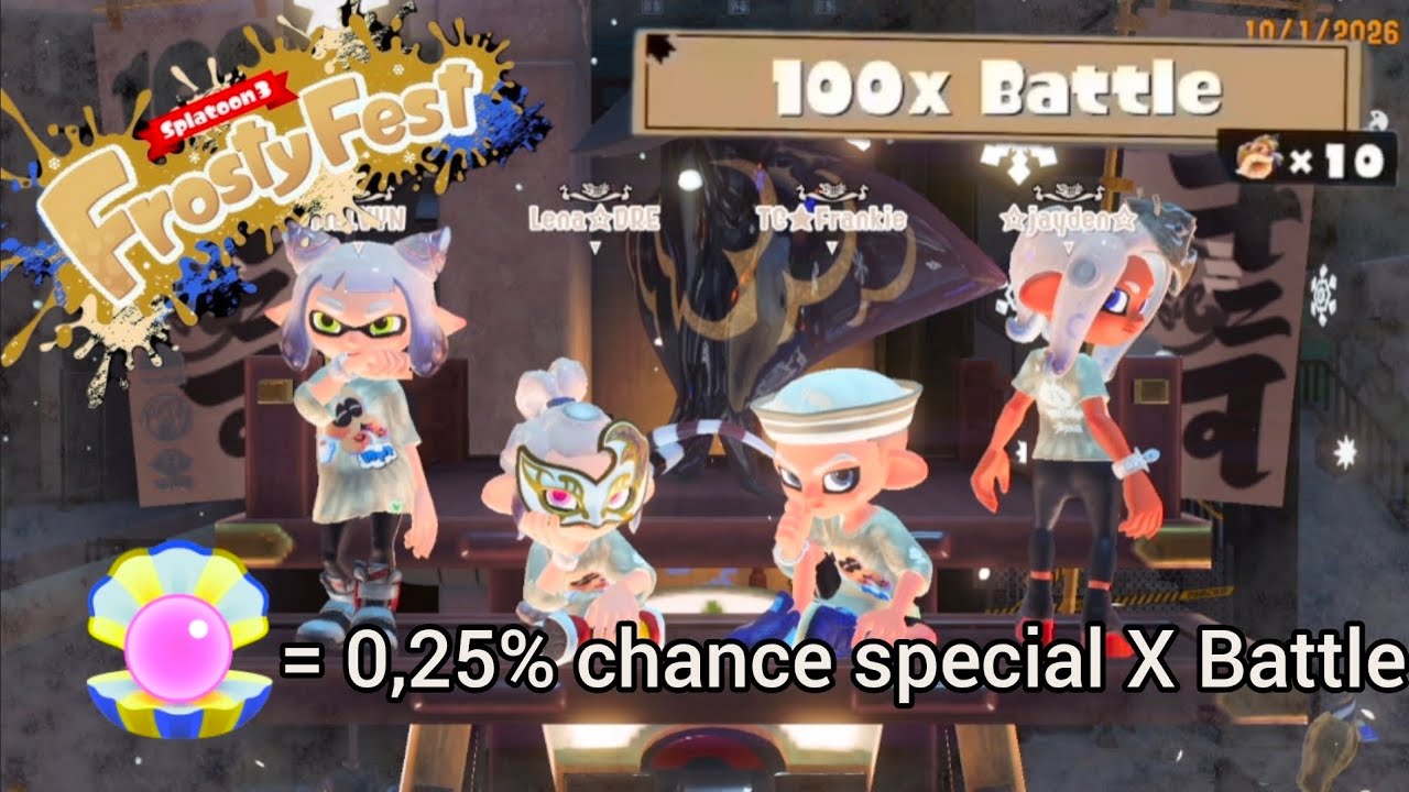 Frosty Fest in 2026 Friends vs Family vs Solo on 100x Battle in Splatoon 3