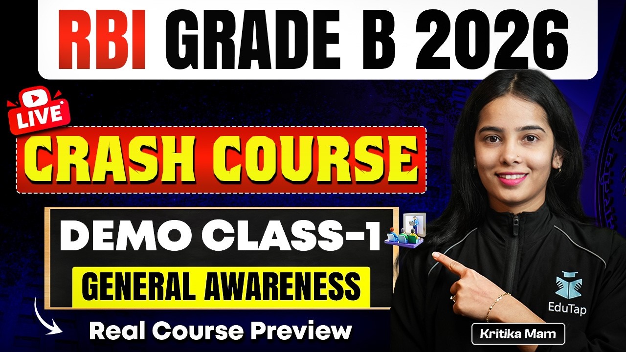 RBI Grade B 2026 Crash Course Demo Class for General Awareness | RBI Coaching Live Online Classes