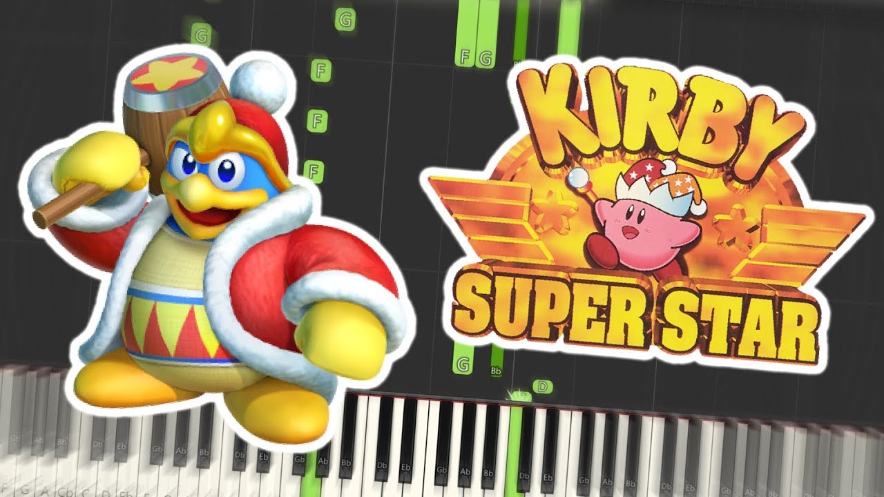 Kirby Super Star - King Dedede's Theme Piano Tutorial Synthesia