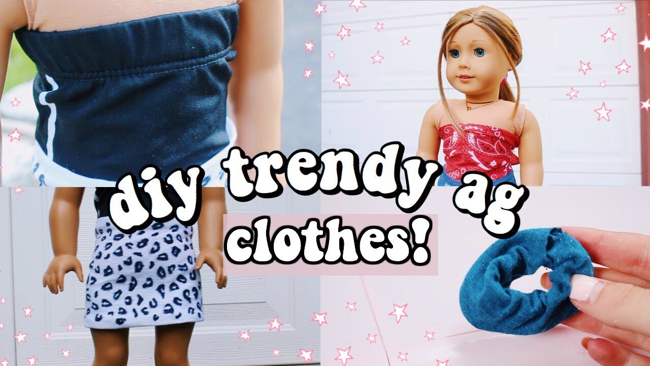 DIY TRENDY AG CLOTHES! (scrunchie, top, skirt & more!)