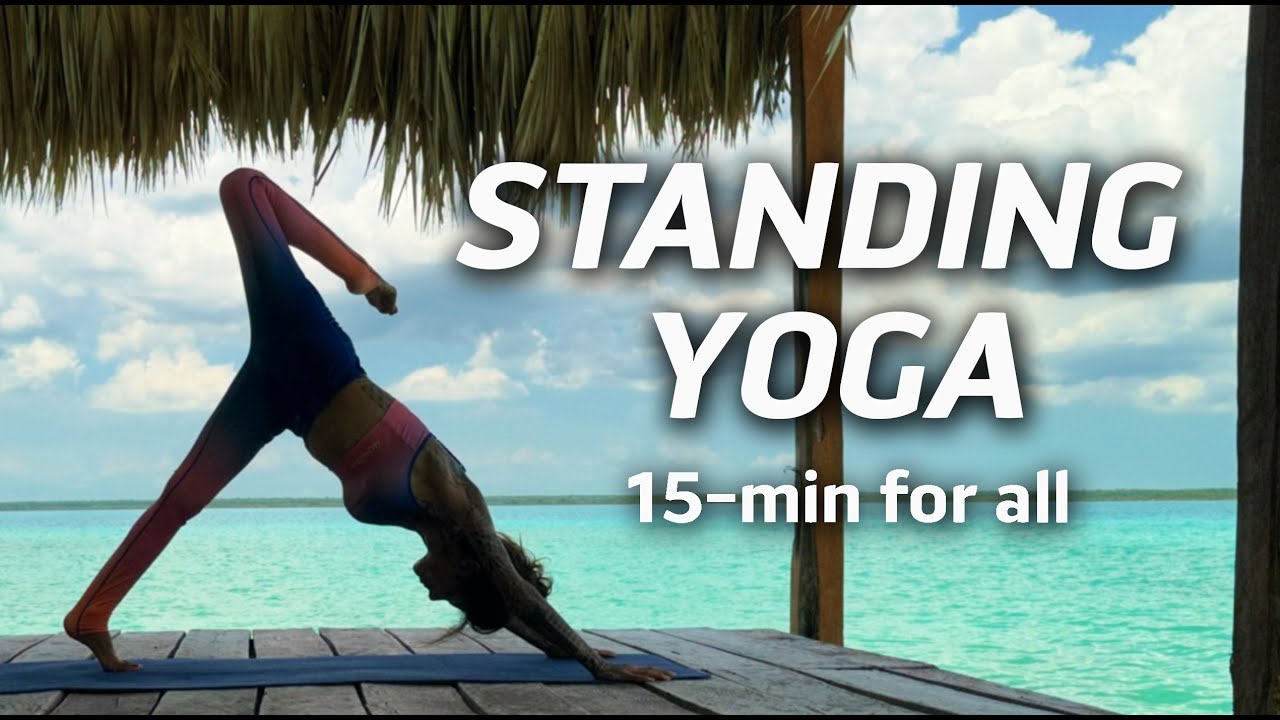 15-min STANDING YOGA FOR ALL│Yoga Without Mat │Wrists Free