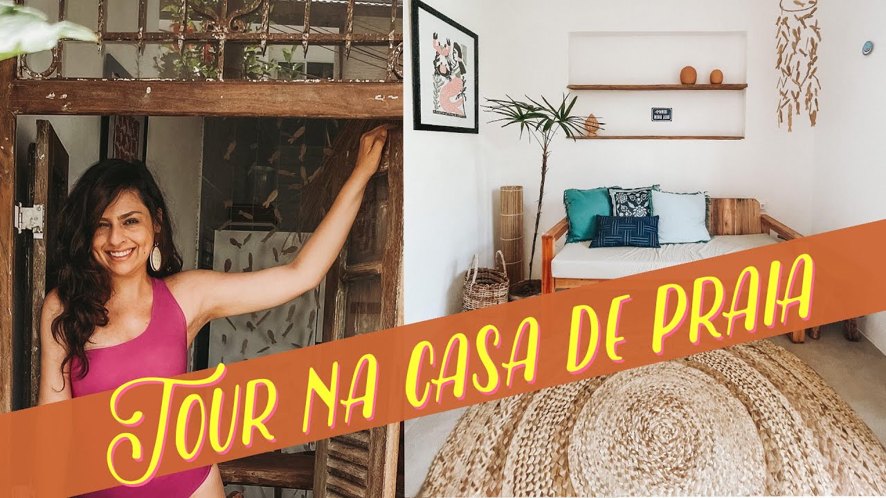 Tour na casa de praia - Me apaixonei por essa decoração simples