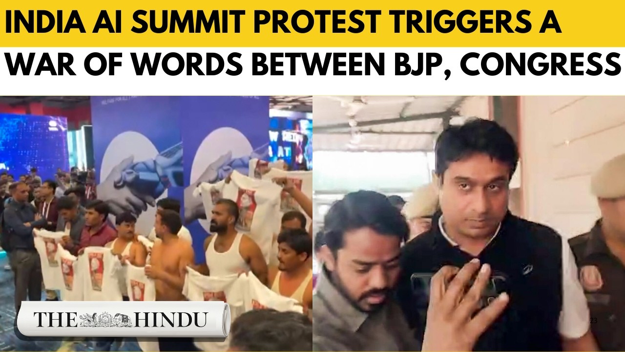BJP&ndash;Congress clash over arrests after shirtless protest at AI Impact Summit