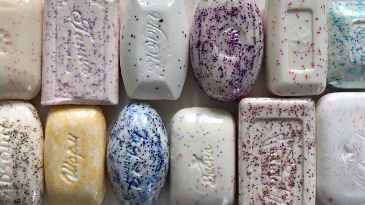 ASMR SOAP # 215/White varnished soap |  ASMR Video/Белое лакированное мыло