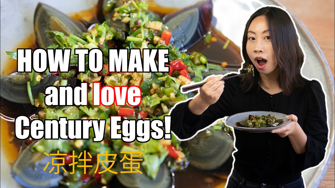 How to Eat Century Eggs | Classic Chinese Century Egg Salad Recipe| Liang Ban Pi Dan凉拌皮蛋