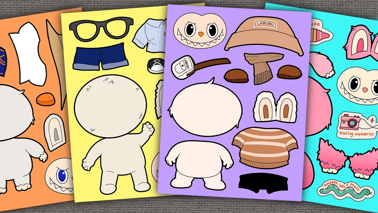 ⭐ Decorate with Sticker Book Labubu 🤡 Labubu Stickers