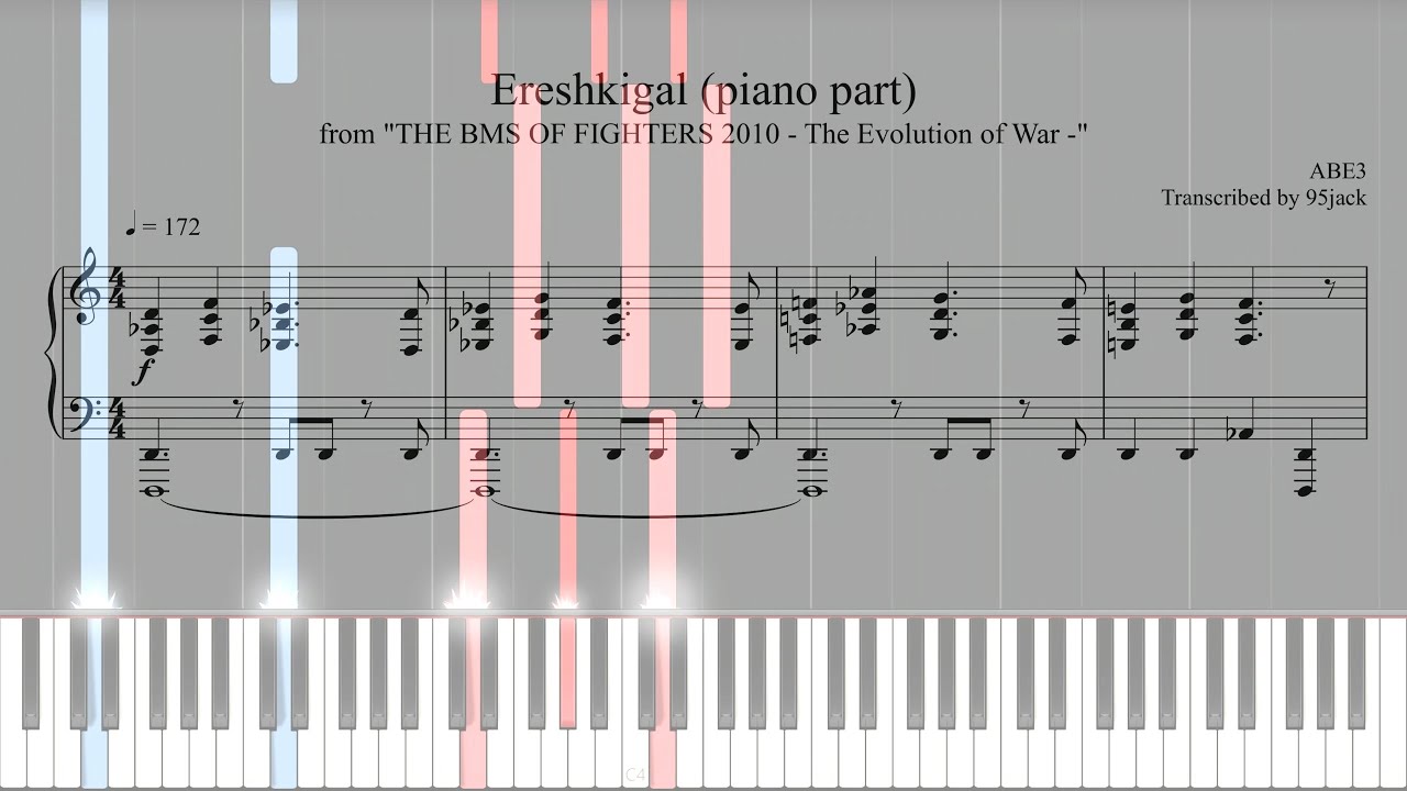 [BMS] ABE3 - Ereshkigal (piano part transcription)