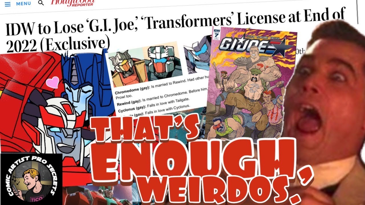 IDW COMICS made TRANSFORMERS and G.I.JOE gay while you weren’t looking! HASBRO yanks license!