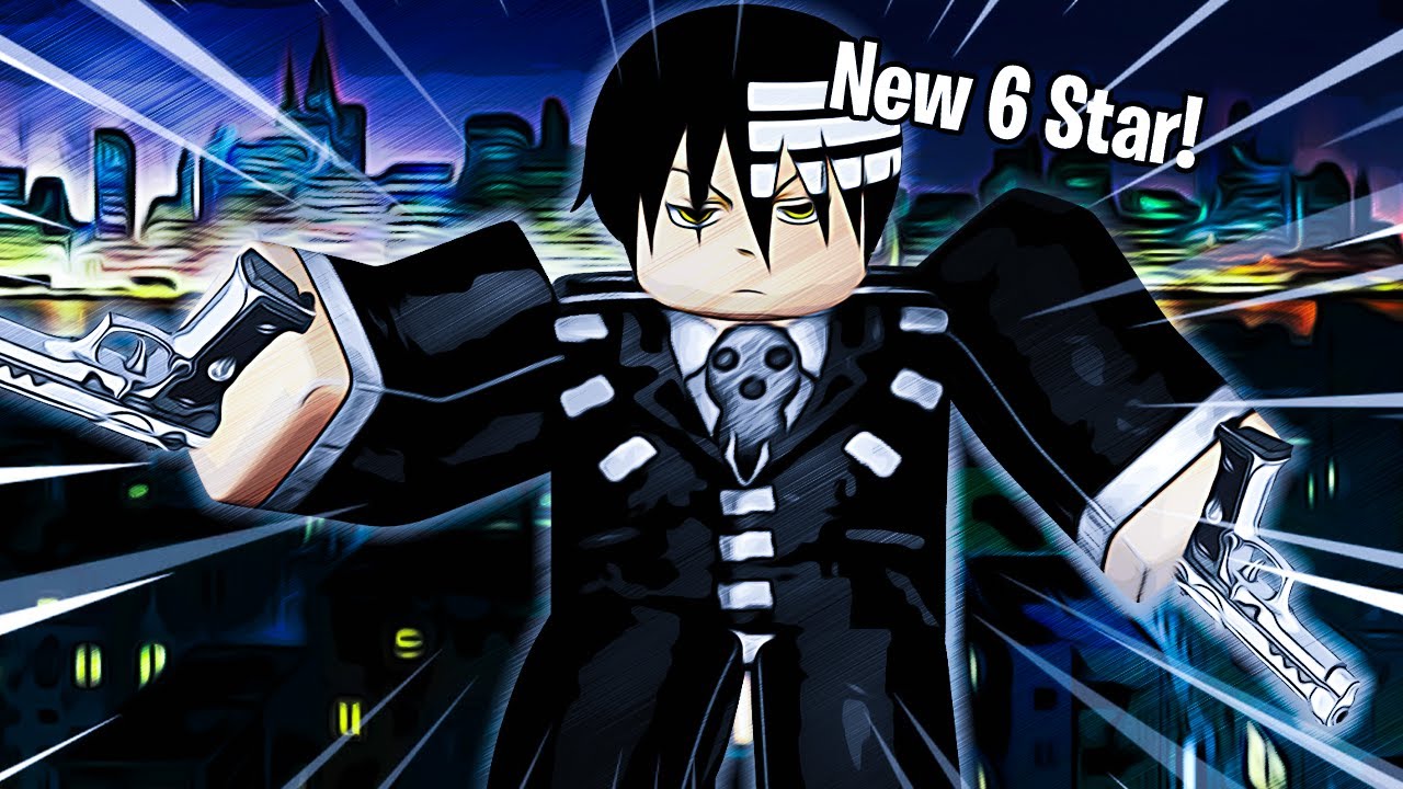 В игре All Star Tower Defense NEW 6STAR | Roblox персонаж Death the Kid 80-го уровня постоянно по...
