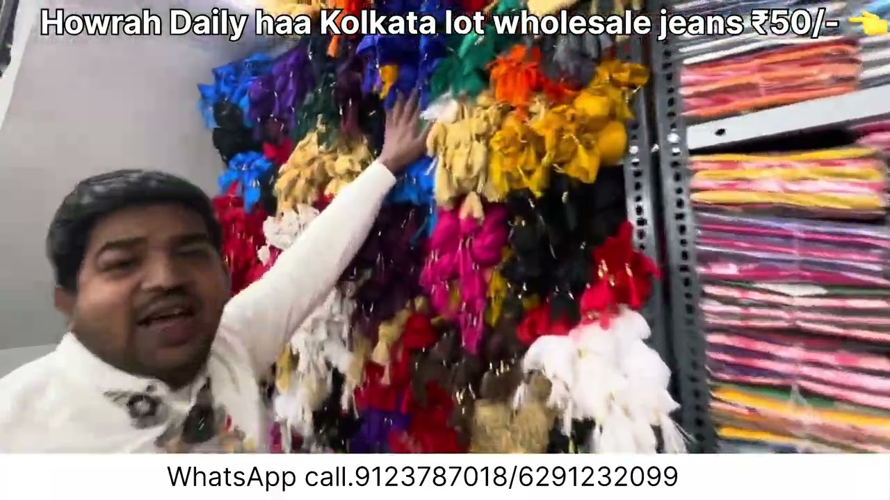50/- jeans Kolkata Howrah daily haat lot wholesale🔥#wholesale #India #jeans ￼￼#Sarwanviogs