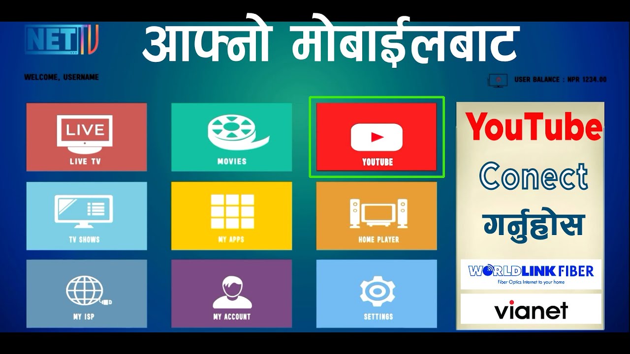 How To Connect Mobile To TV |Youtube| NetTv | Worldlink