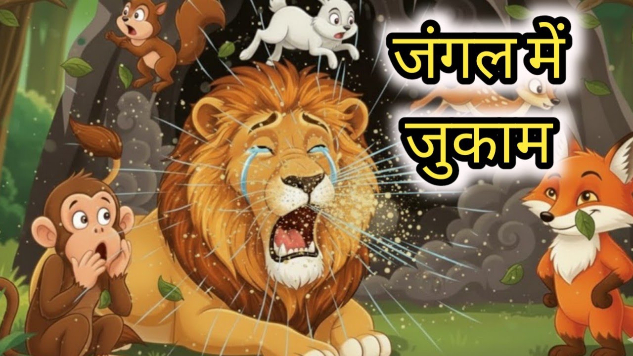 👉 जंगल में जुकाम 🤧 | शेर की छींक और लोमड़ी की साज़िश | Funny Jungle Story
