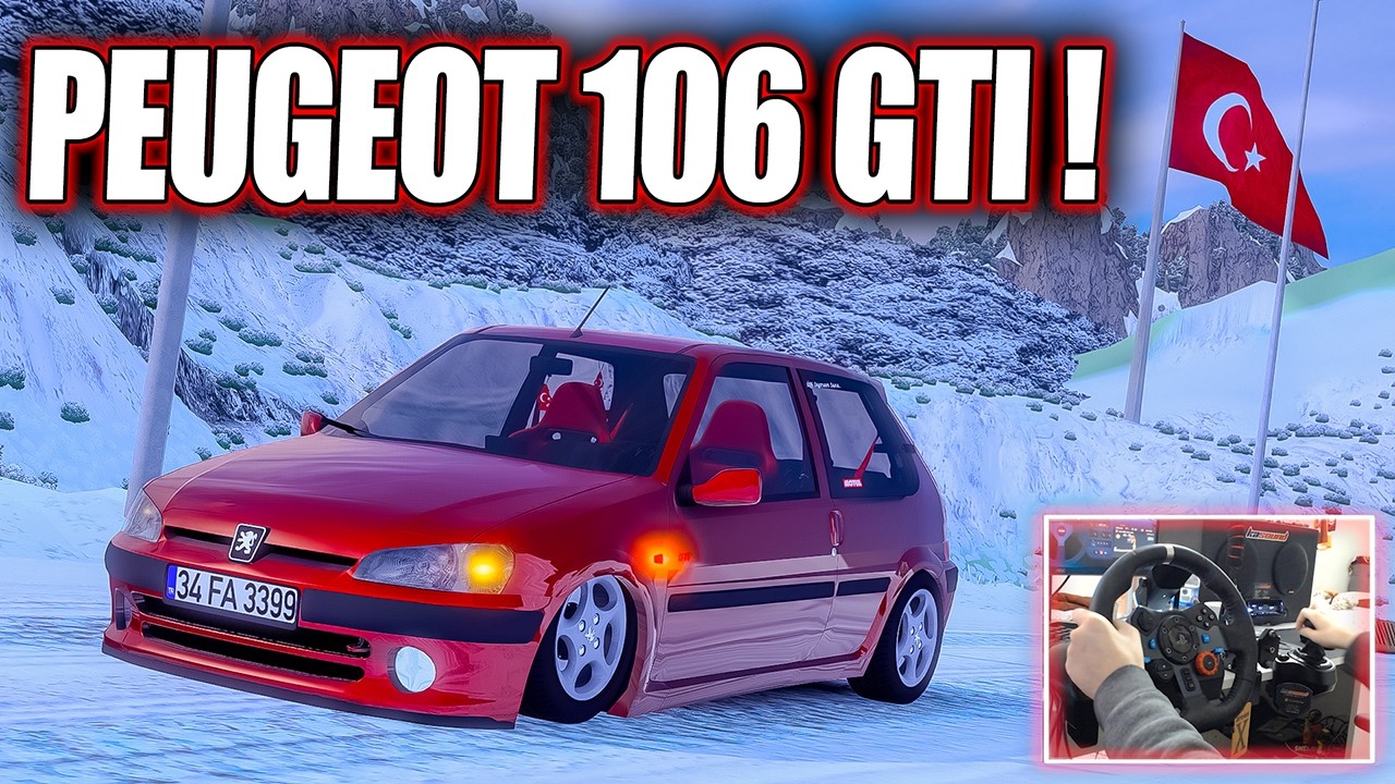 OTOBAN FARESİ İLE KARDA MÜCADELE !!! PEUGEOT 106 GTI ETS 2 MOD 1.57 [ Logitech G29 ]