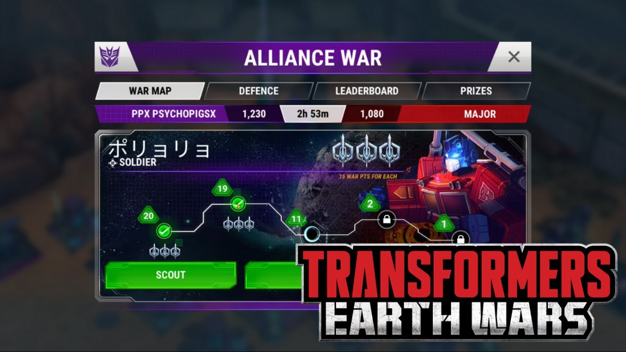Alliance Wars Guide : Transformers Earth Wars
