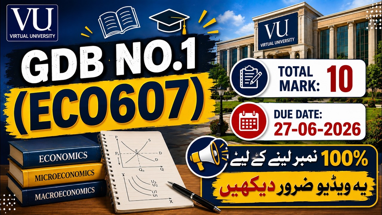 Eco607 GDB No.1 Solution 2026_ eco607 GDB no.1 solution_ %100 Correct Guarantee #eco607