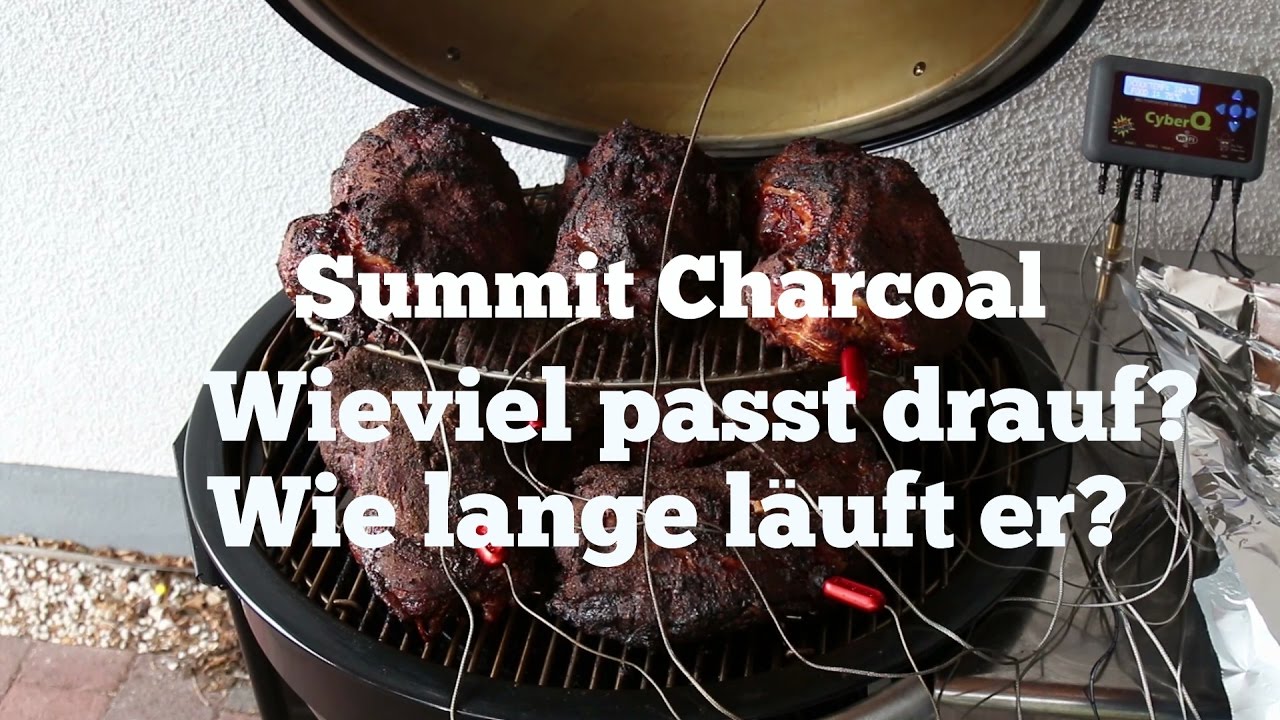 Wieviel Pulled Pork passt drauf? Wie lange läuft er? Mein Summit Charcoal im Ausdauertest!