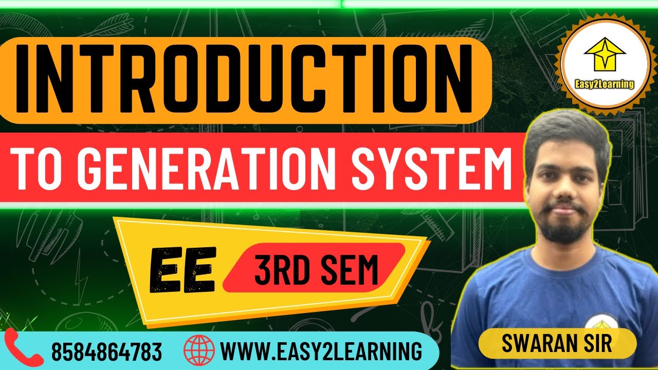 📌Introduction to generation system 3rd SEM Diploma ||EE|| #easy2learning