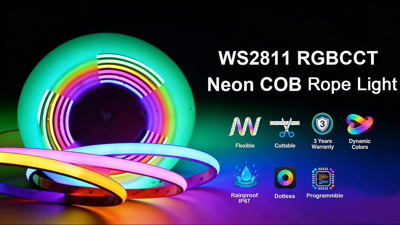 How to Connect & Control Addressable RGBWC LED Neon Flex #superlightingled