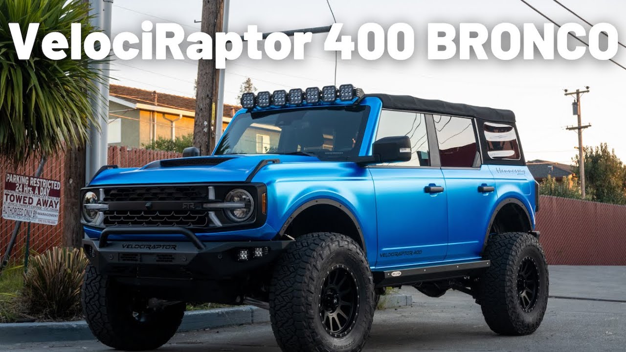 Hexis Satin Blue Super Chrome - VelociRaptor 400 BRONCO by Hennessey - Full Vinyl Wrap